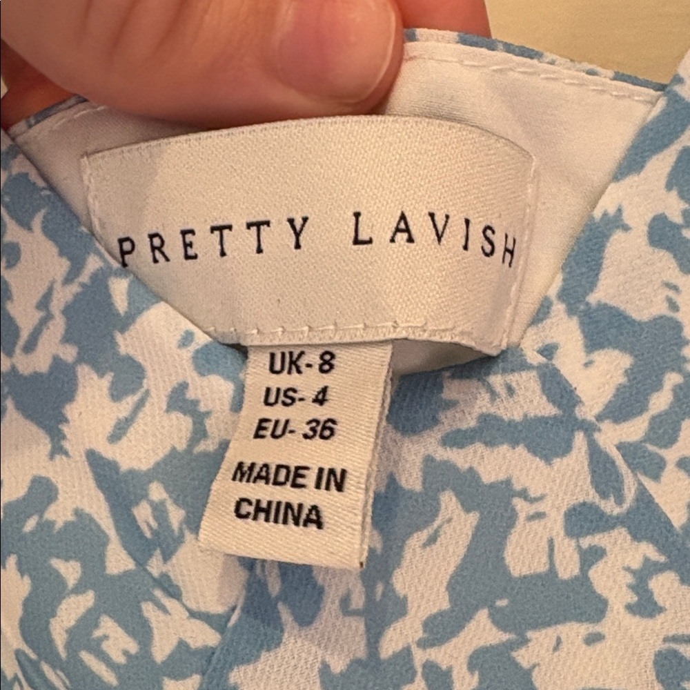 Blue Ruffle Maxi Dress - Picture 11 of 11
